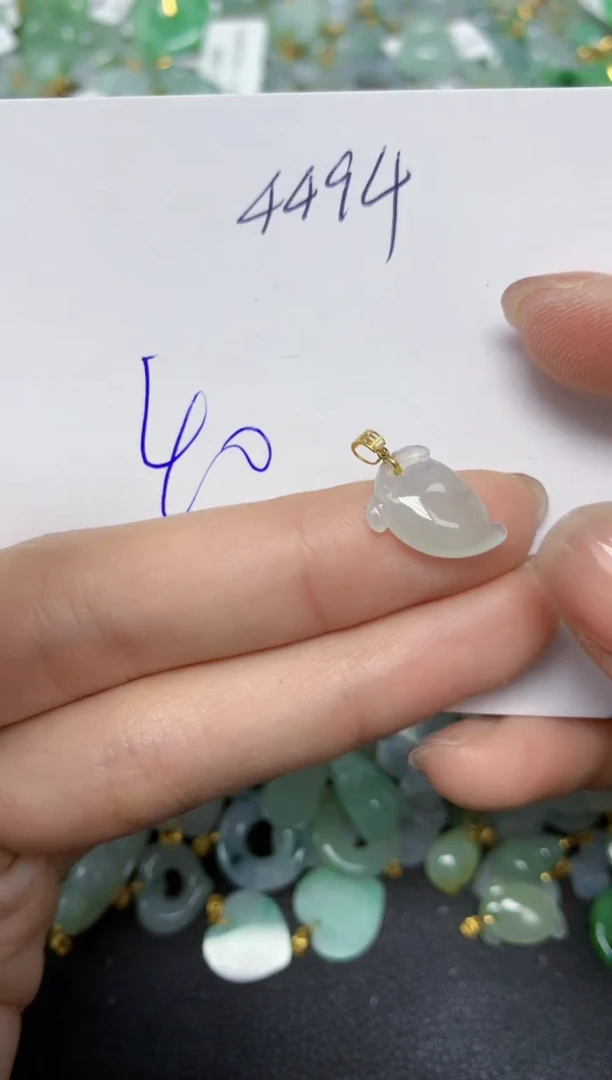 【闪购商品】翡翠颈饰18K金镶嵌天然翡翠A货