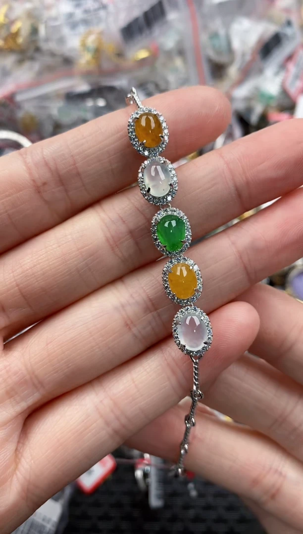 银S925镶嵌戒指翡翠1111----3