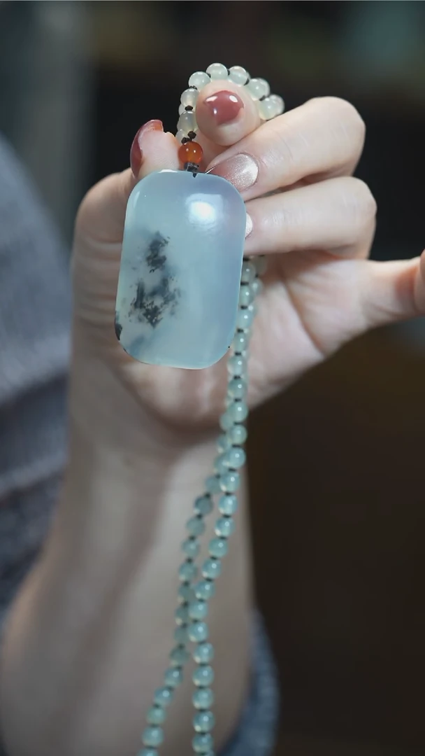 未镶嵌岫玉吊坠无事牌