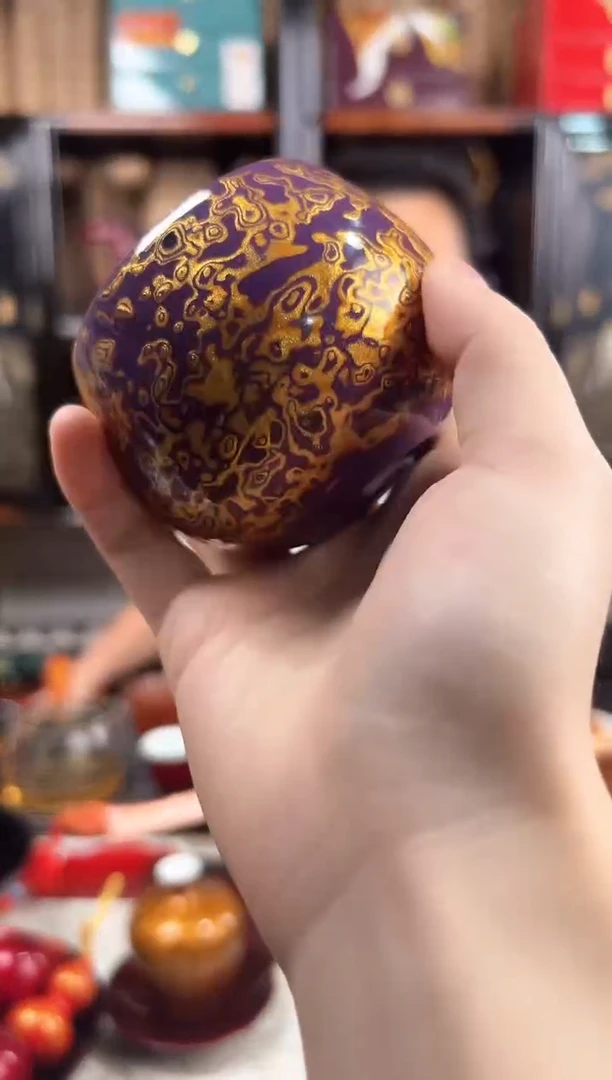 非遗太古大漆紫金主人杯