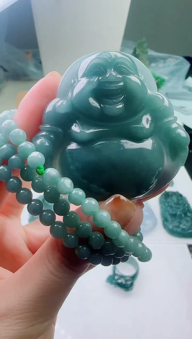 颈饰未镶嵌翡翠天然A货翡翠 多样性发其一