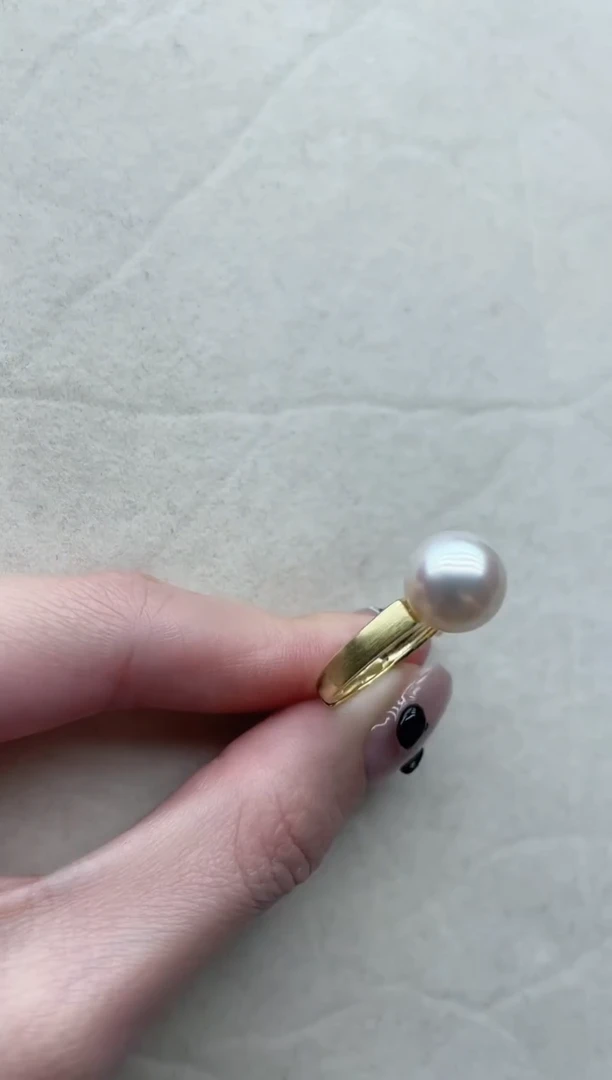 【闪购商品】海水珍珠戒指银S925镶嵌75