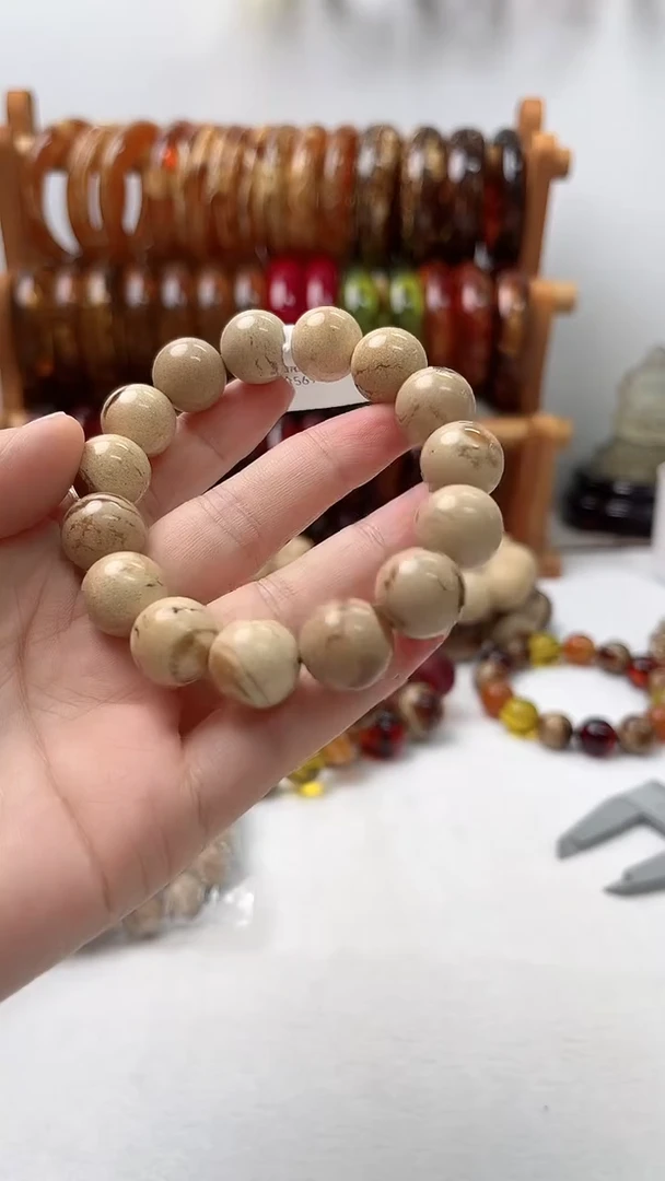 瓷白蜜卡13+手串多样性发其一