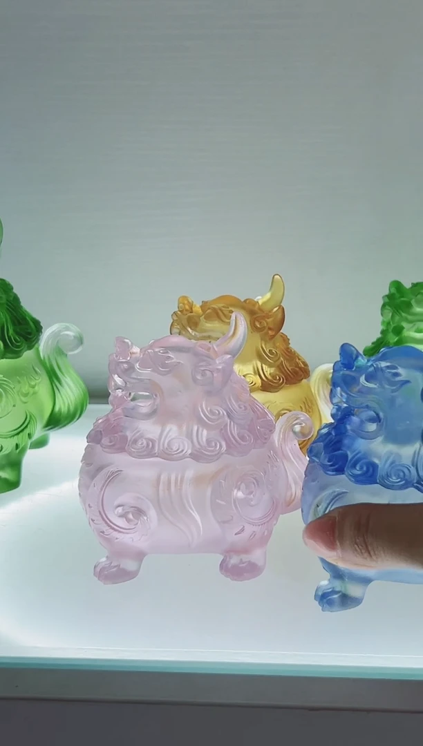 手工艺品琉璃古法琉璃小号狻猊香炉