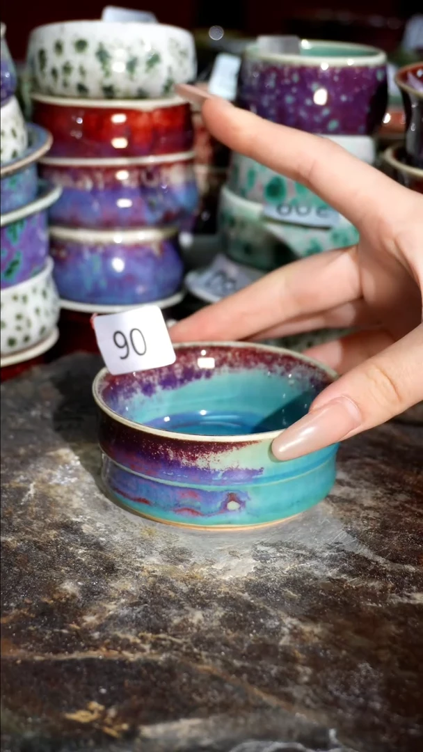 摆件精品窑变钧瓷茶器