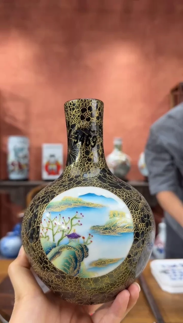 吴义松陶盟手绘陶瓷编码：3469