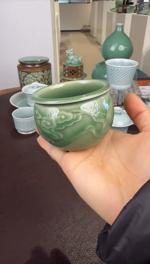 青瓷手工茶器包邮