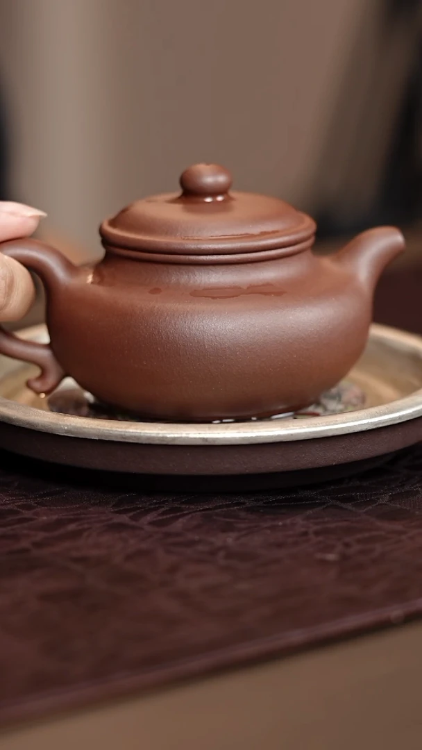 茶壶紫砂黄*松底槽青仿古