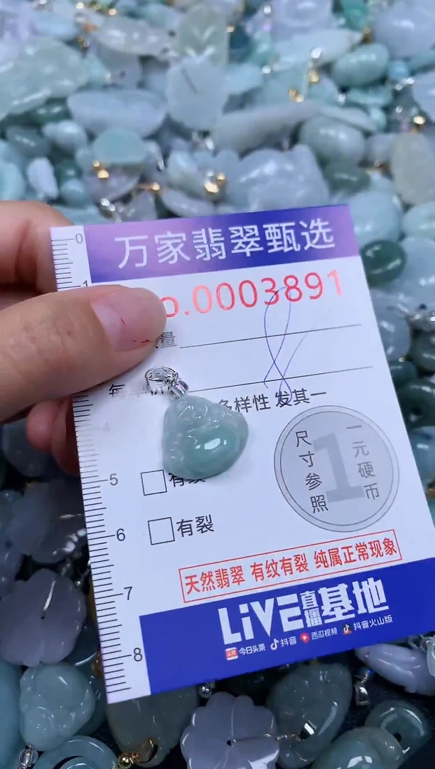 吊坠(不含链)未镶嵌翡翠3891