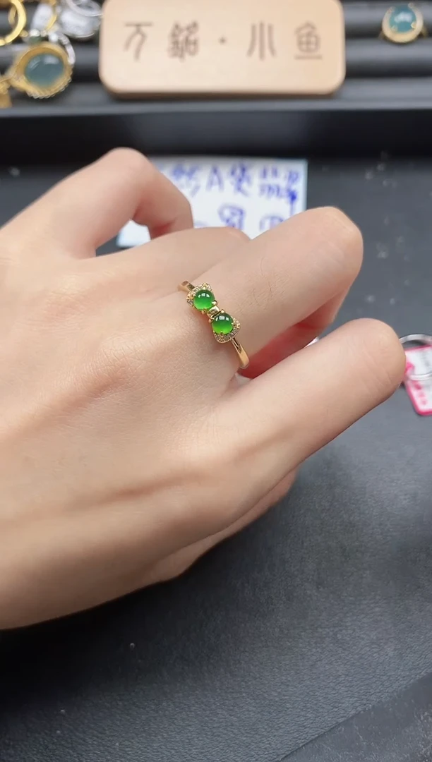 翡翠戒指银S925镶嵌5151-202