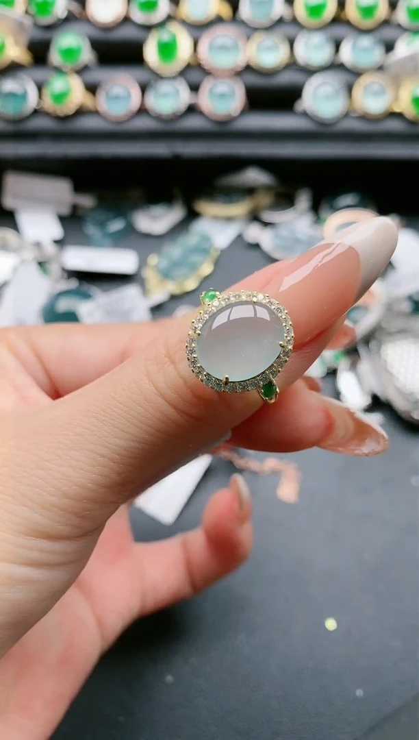 【闪购商品】翡翠戒指银S925镶嵌111111