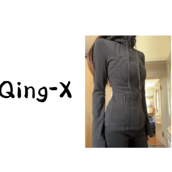 QINGXIN  时尚百搭修身连帽瑜伽服