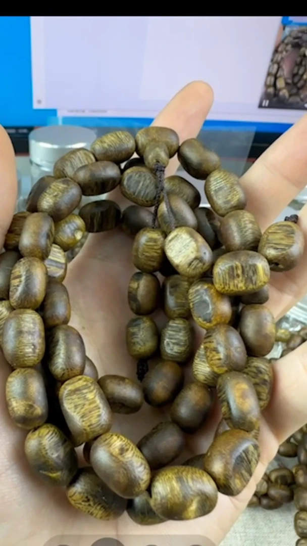 【闪购商品】沉香手串种植绿棋留疤多圈