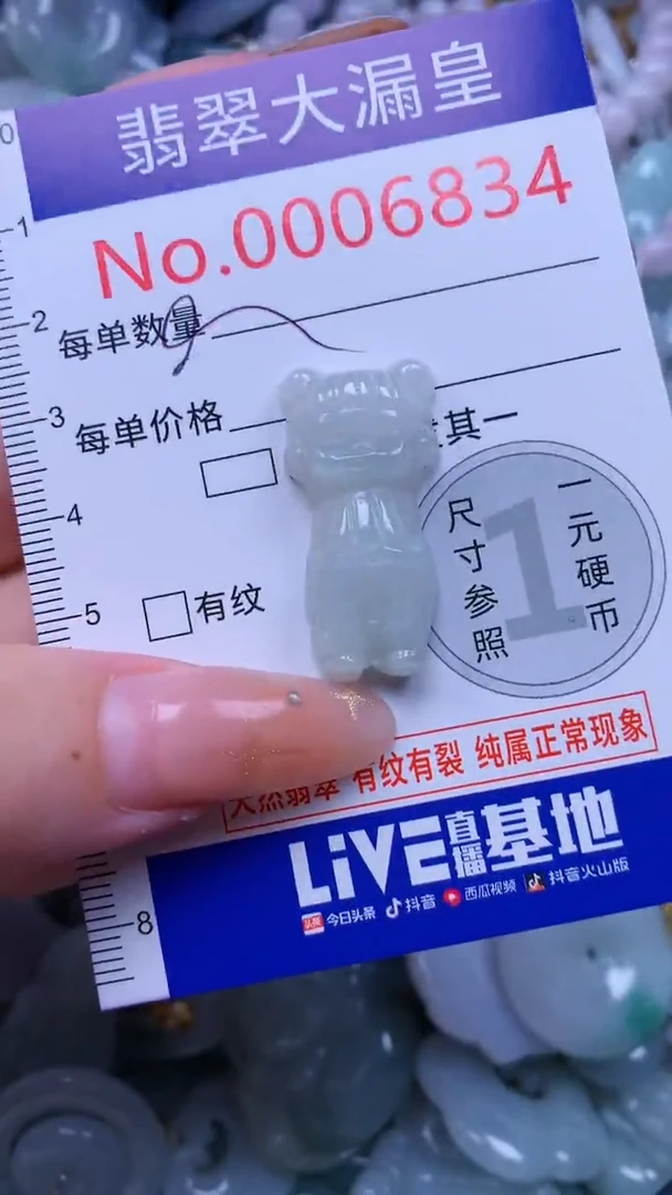 翡翠未镶嵌吊坠(不含链)6834