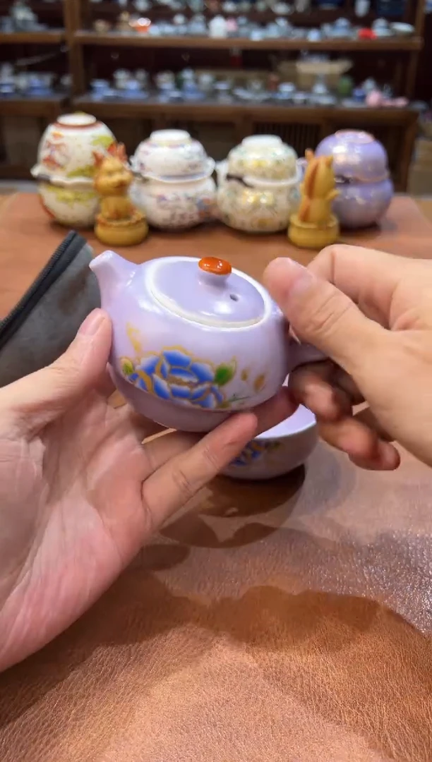 真的很便宜会开片的旅行茶具