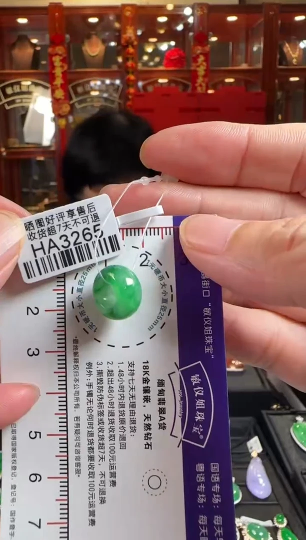 翡翠未镶嵌颈饰HA3265路路通