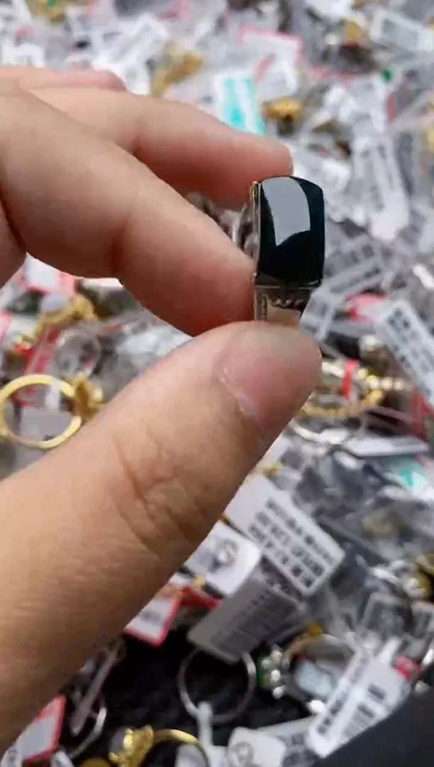 翡翠戒指银S925镶嵌7777     2