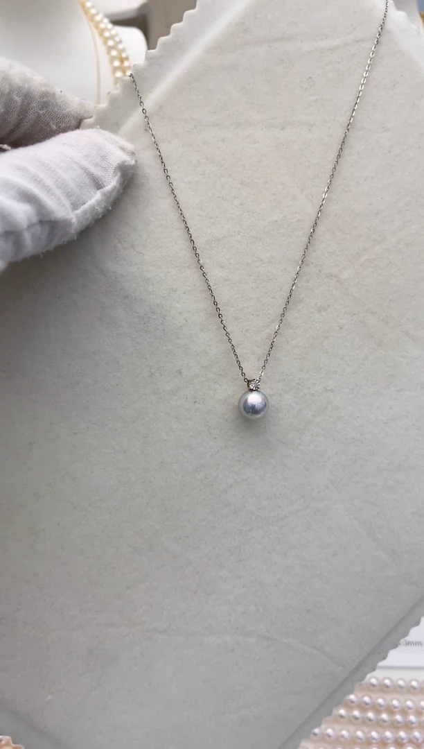 吊坠(赠链)18K金镶嵌海水珍珠真多麻戴妃吊坠