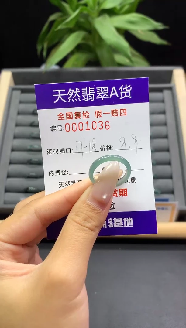 未镶嵌戒指翡翠天然  1036