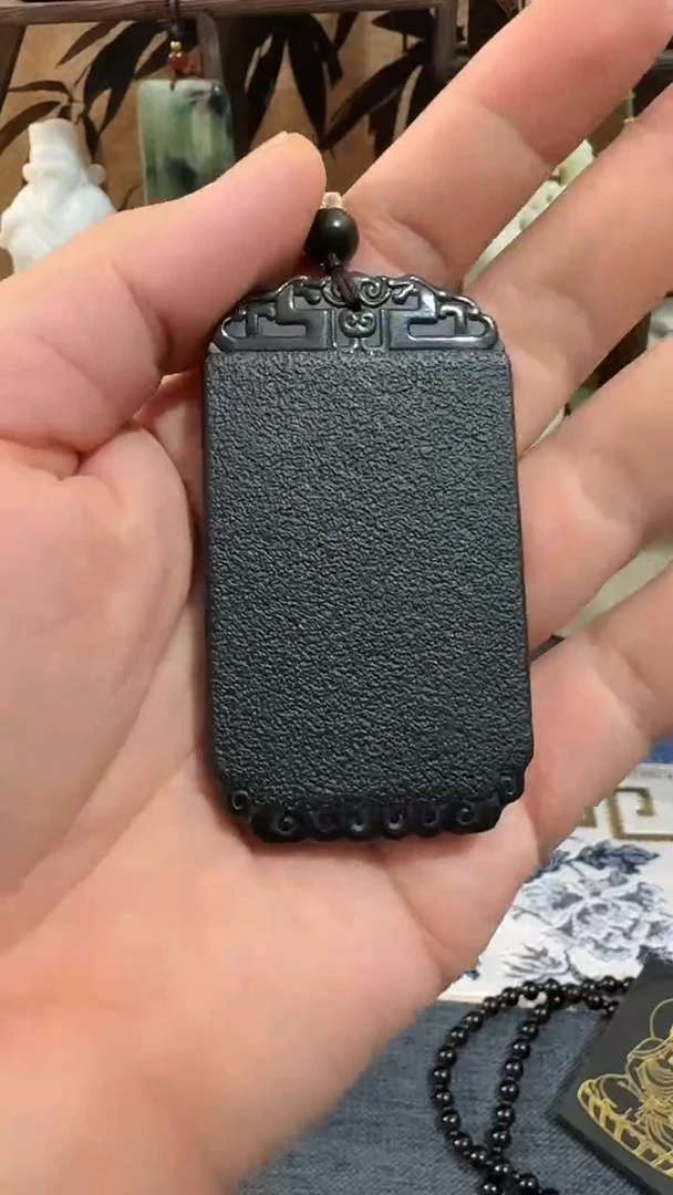 未镶嵌和田玉（青玉）挂件和田 tq无事牌