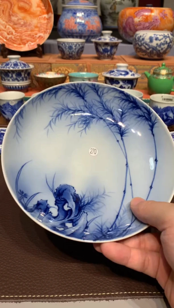 石*?270青花竹子壶承qd129