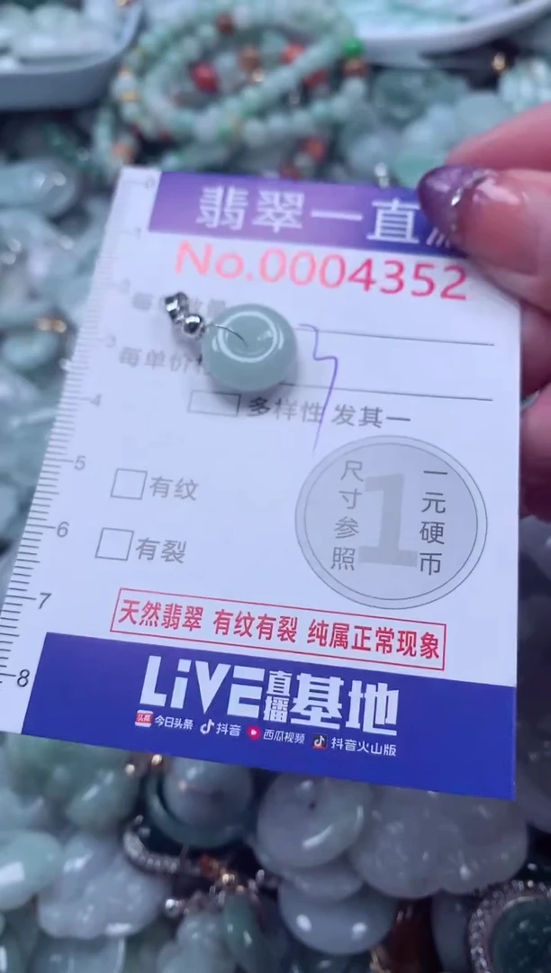 翡翠未镶嵌吊坠(不含链)4352
