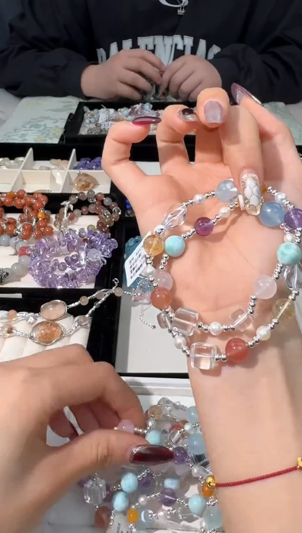 【闪购商品】水晶手链未镶嵌Y046多宝白方块设计款