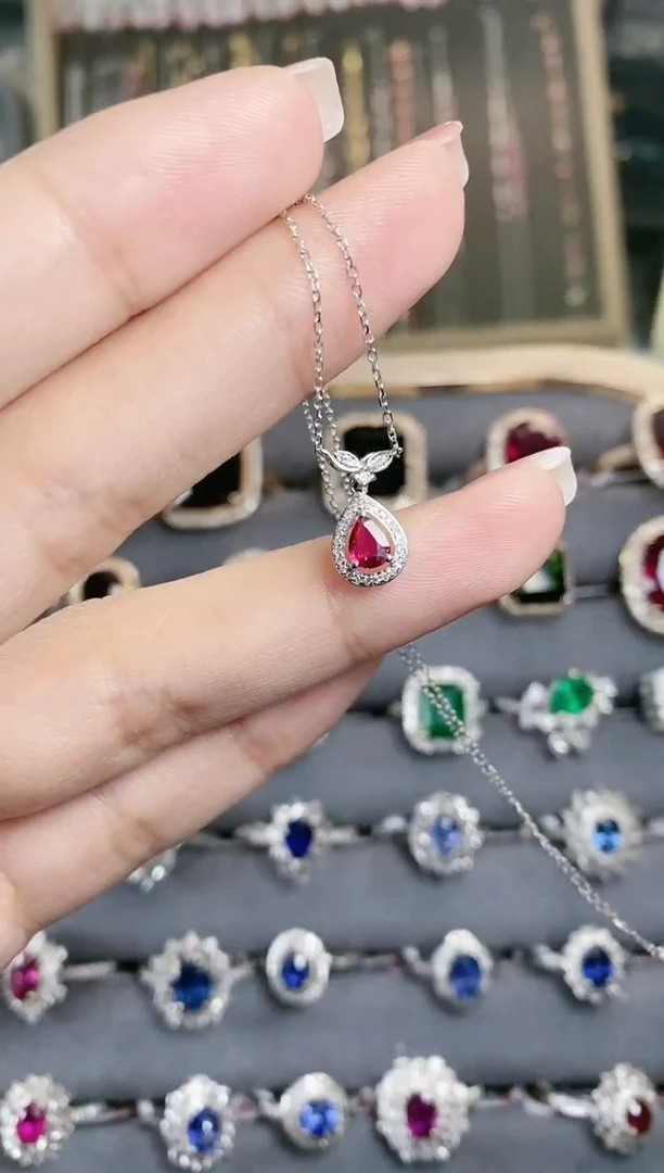 项链18K金镶嵌红宝石·