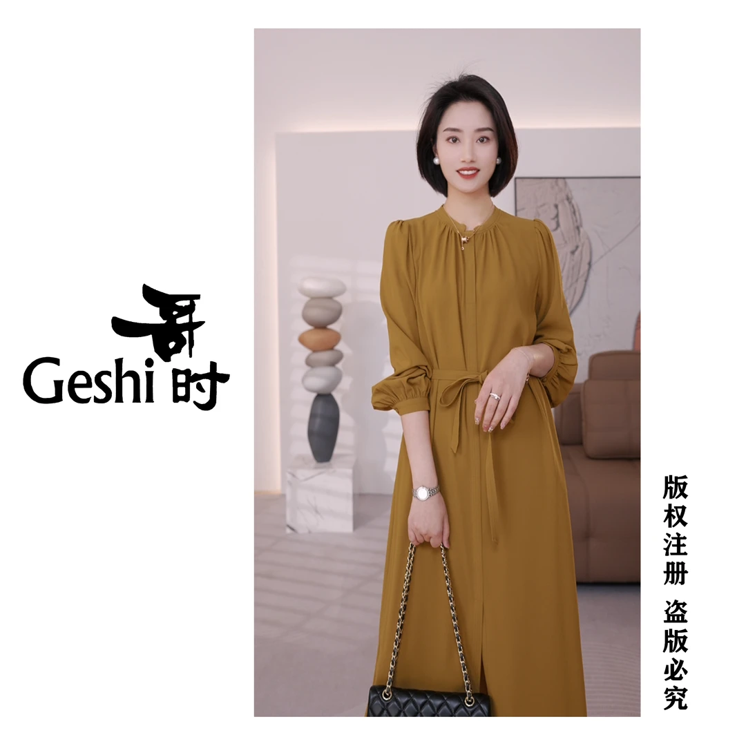 【欧港服饰】316 春夏季2025款优雅修身时尚显瘦气质女装连衣裙