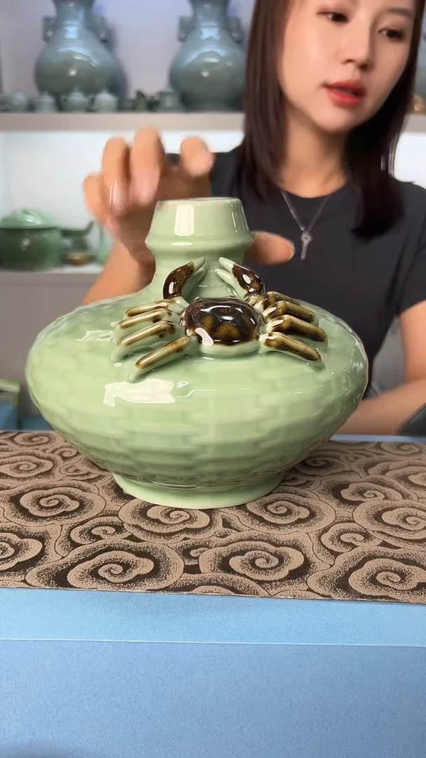 龙泉云间青瓷小米茶器