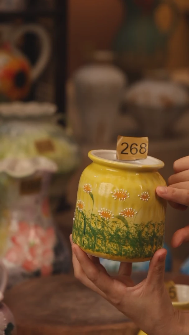 陶瓷268景德镇设计师手作花器摆件侘寂风