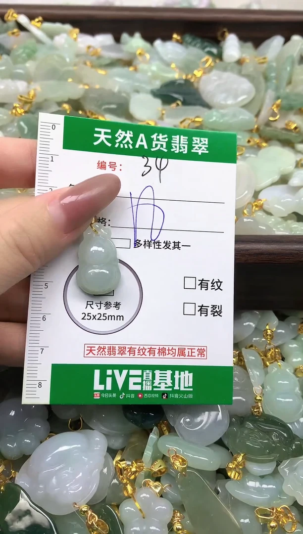 颈饰未镶嵌翡翠纯天然缅甸A货翡翠-34