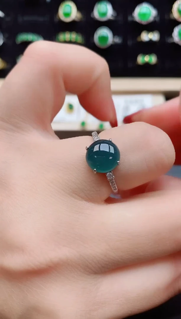 【闪购商品】翡翠戒指银S925镶嵌1212