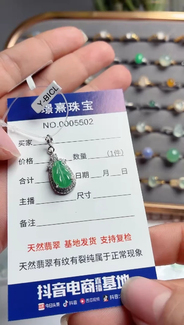 吊坠(不含链)银S925镶嵌翡翠y**o.