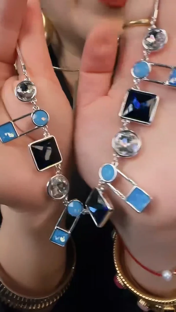 合金无合金无孤品不折腾系列藏蓝色别针项链