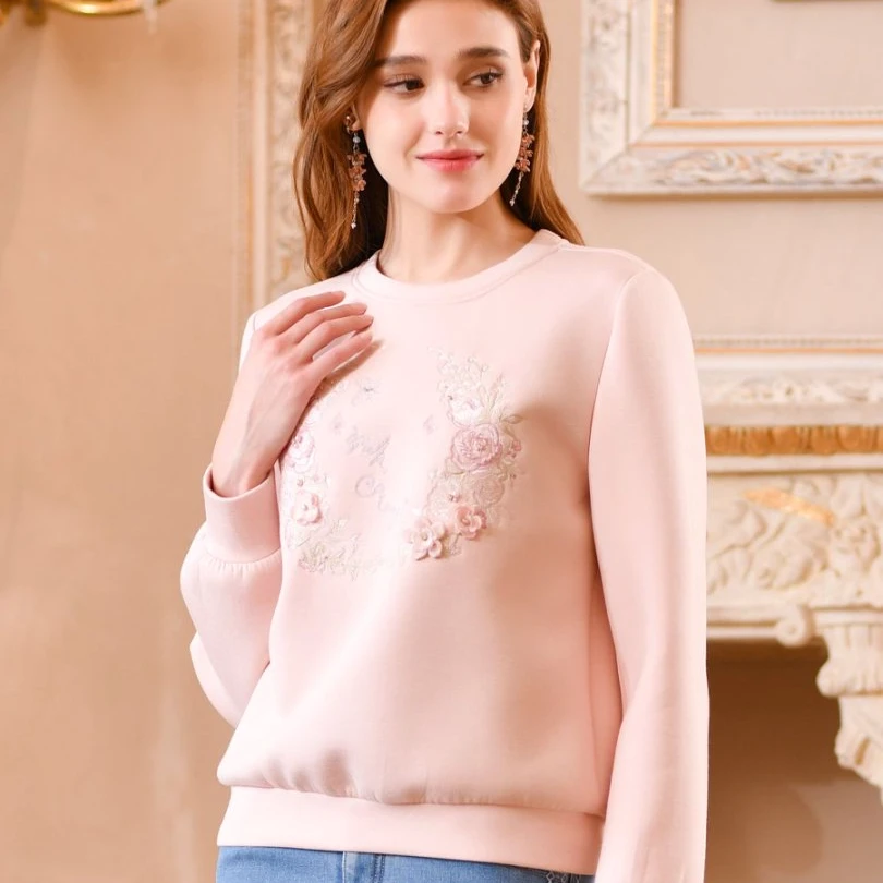 Pink Mary/粉红玛琍卫衣长袖休闲女士保暖PMAOW1207