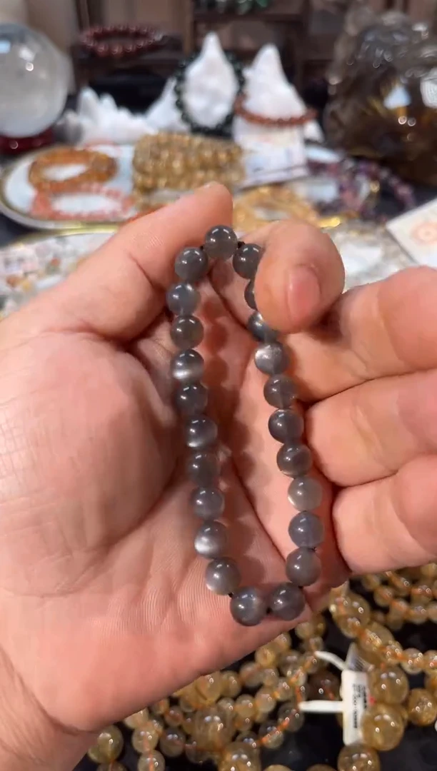 未镶嵌手串水晶SJ-318黑金骨干