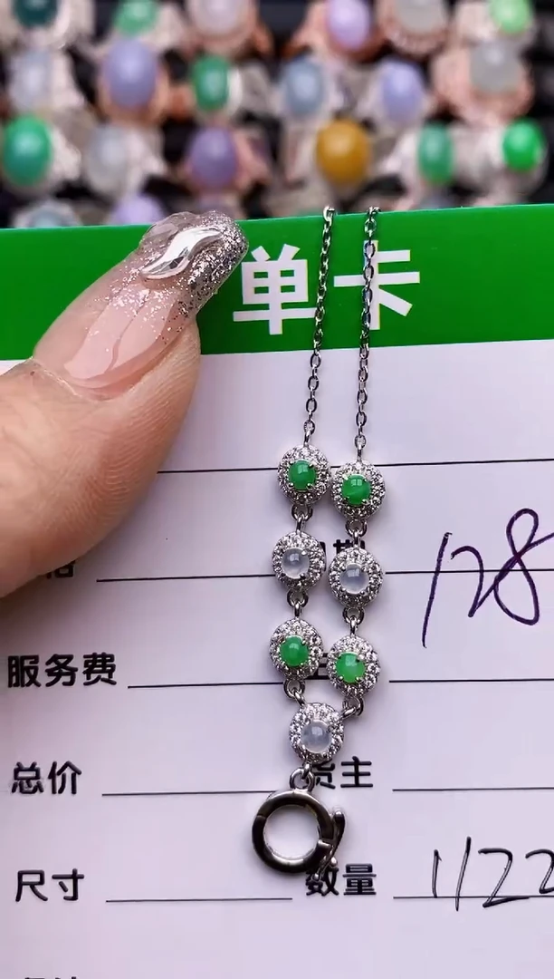 【闪购商品】翡翠戒指银S925镶嵌1122