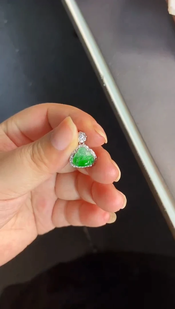 吊坠(不含链)银S925镶嵌翡翠1