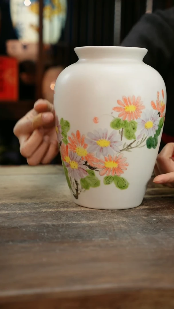 【闪购商品】瓷片景德镇纯手工釉下彩精品花瓶