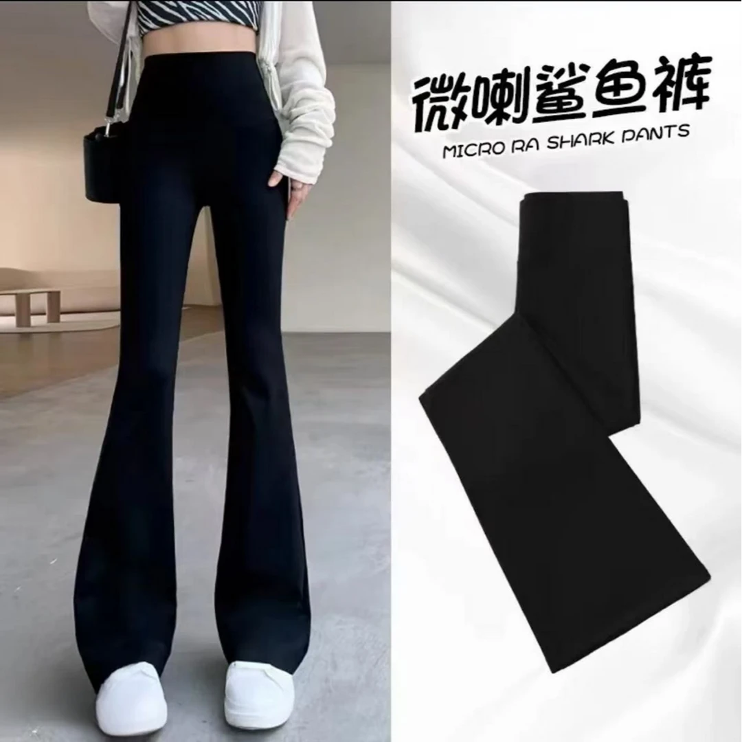 加绒微喇裤微喇鲨鱼裤喇叭裤亲肤高腰提臀收腹外穿长裤瑜伽