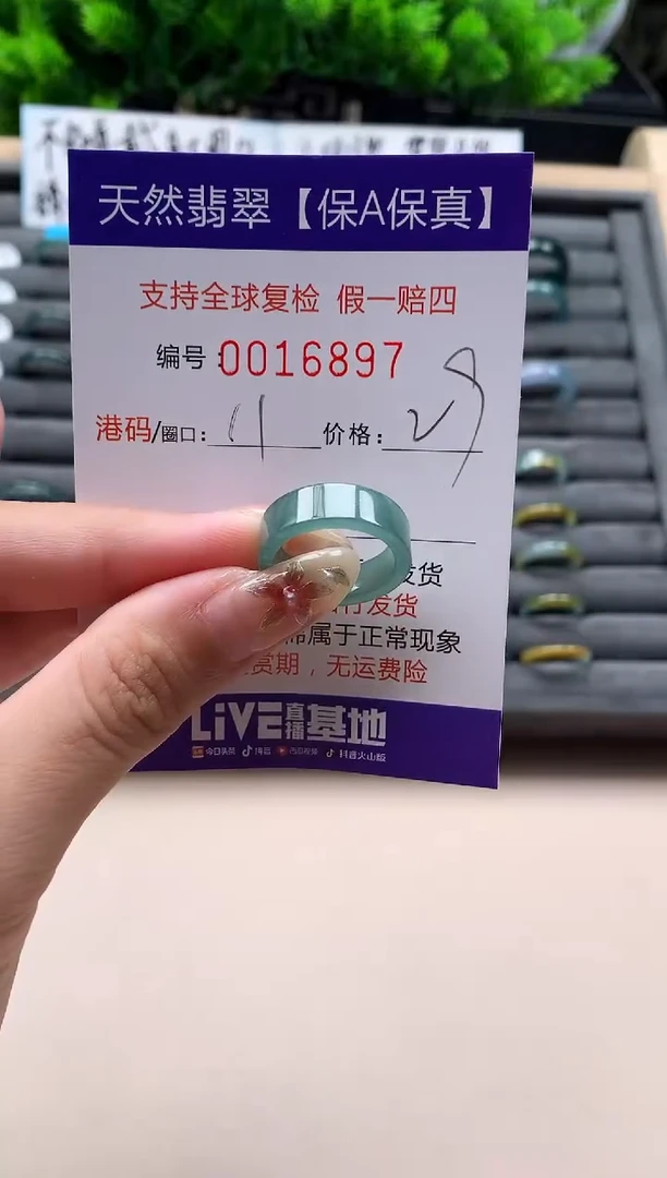 未镶嵌戒指翡翠天然 15897