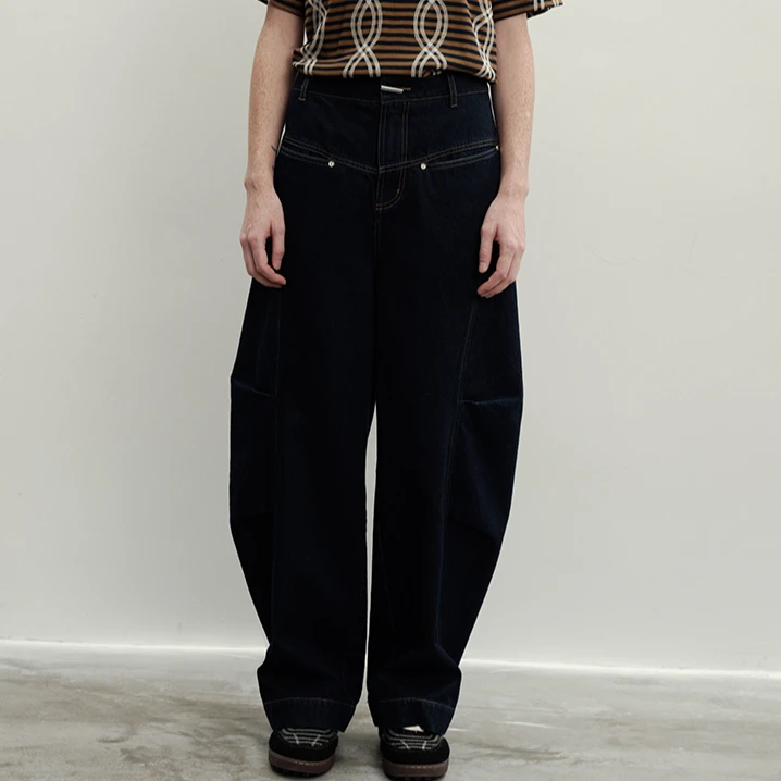 CELECT买手店夹生HALF MADE 25春夏 分割茧型牛仔裤黄子弘凡同款