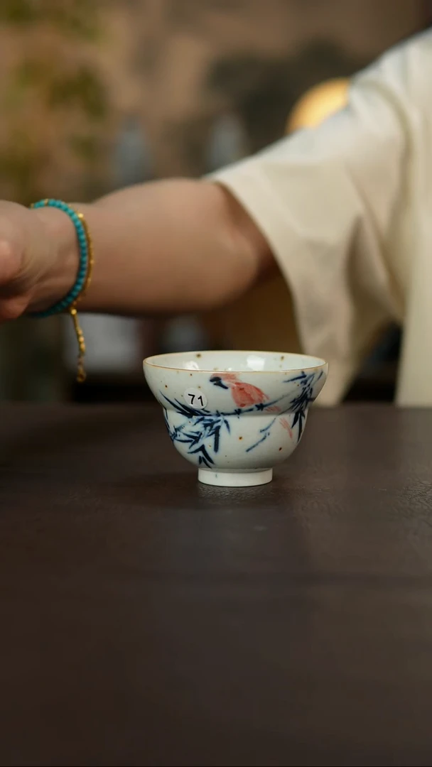 杯景德镇陶瓷杯碗柴烧多人