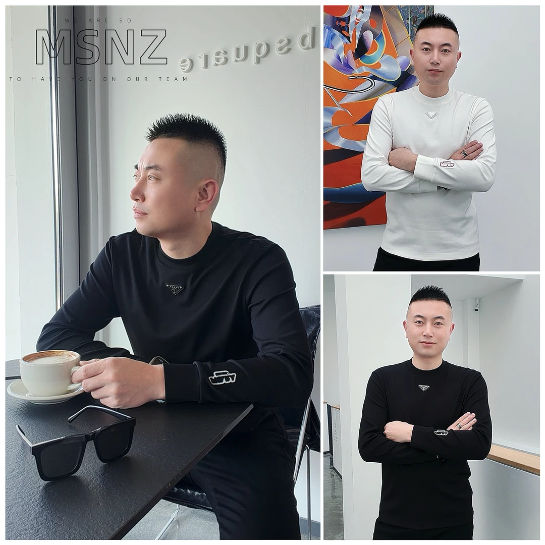 【1118】秋冬新品男士高端轻奢圆领T恤长袖打底百搭时尚高品质柔软