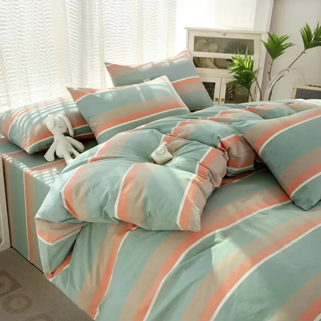 【别居一格】全棉色织水洗棉四件套