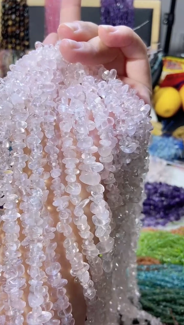 未镶嵌珠宝半成品水晶粉水晶