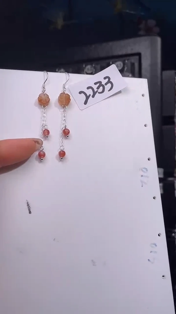 银S925镶嵌耳饰紫晶喜欢拍