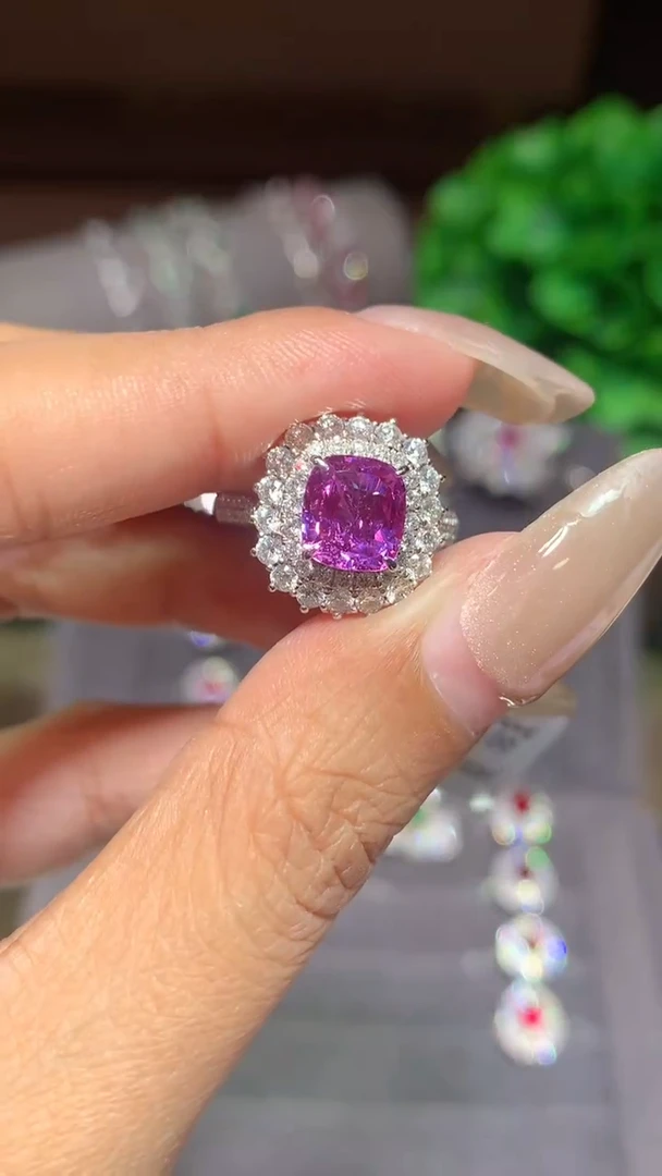 戒指蓝宝石铂Pt950镶嵌2.53CT