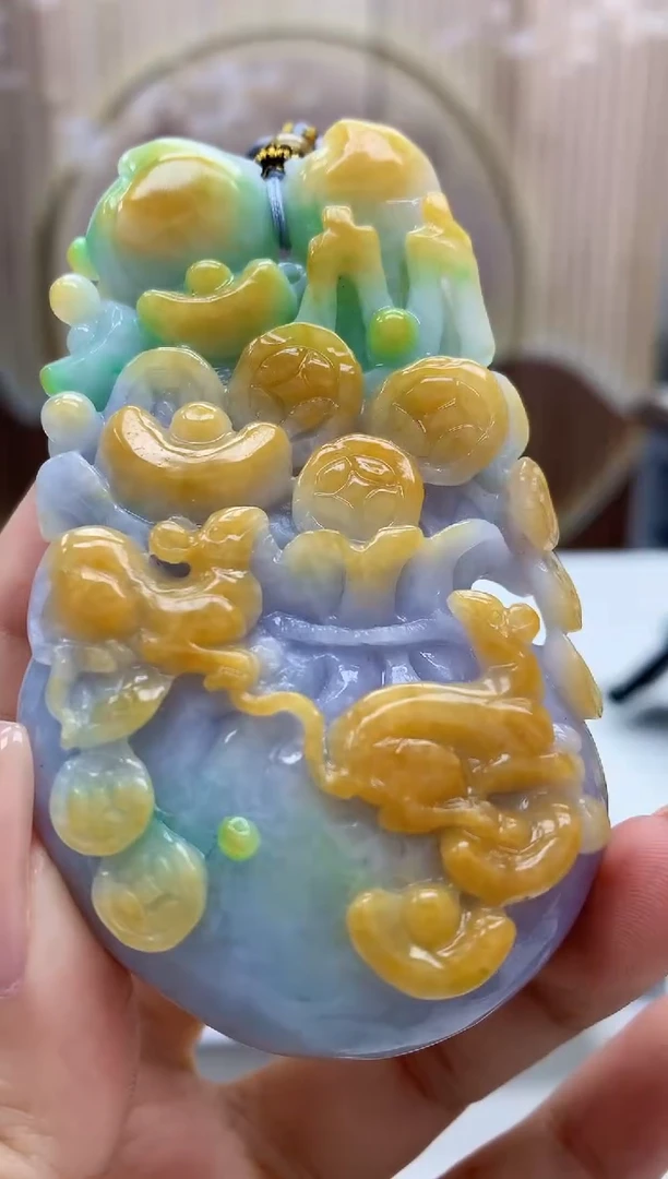 定制翡翠未镶嵌5159xx-毛货挂件39